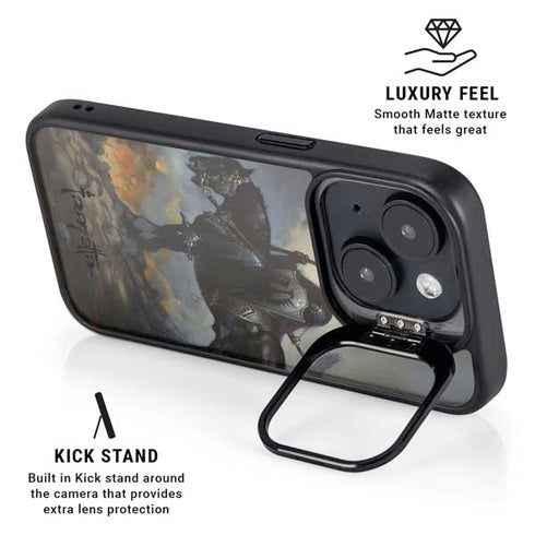 Death Dealer on Horseback by Frazetta iPhone 15 Plus Kickstand Case